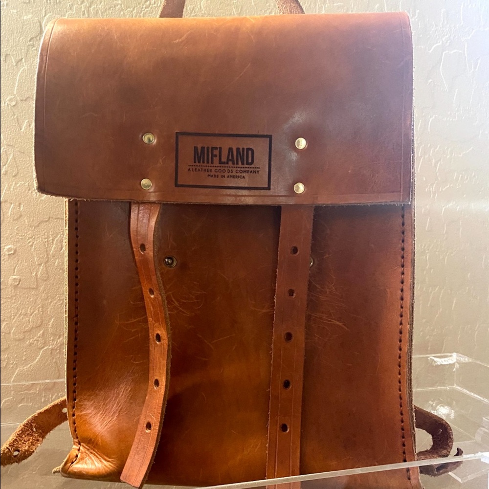 Mifland Leather Rucksack Backpack Unisex